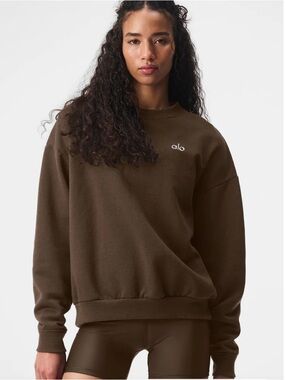 Alo Accolade Espresso Brown Crewneck